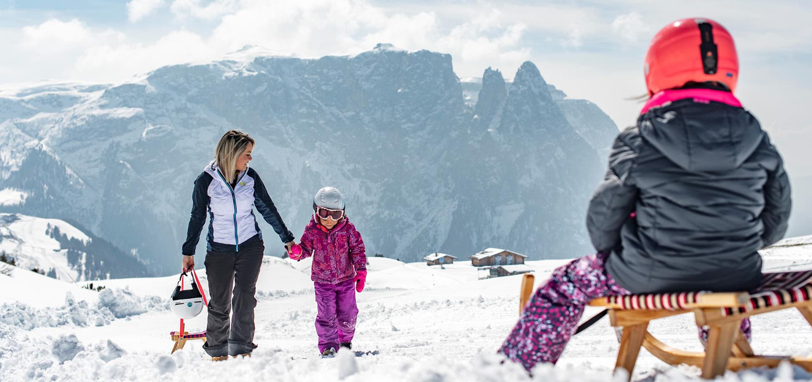 Winterurlaub Skiurlaub Dolomiten Seiser Alm Kastelruth Langlauf Pistengaudi (7)
