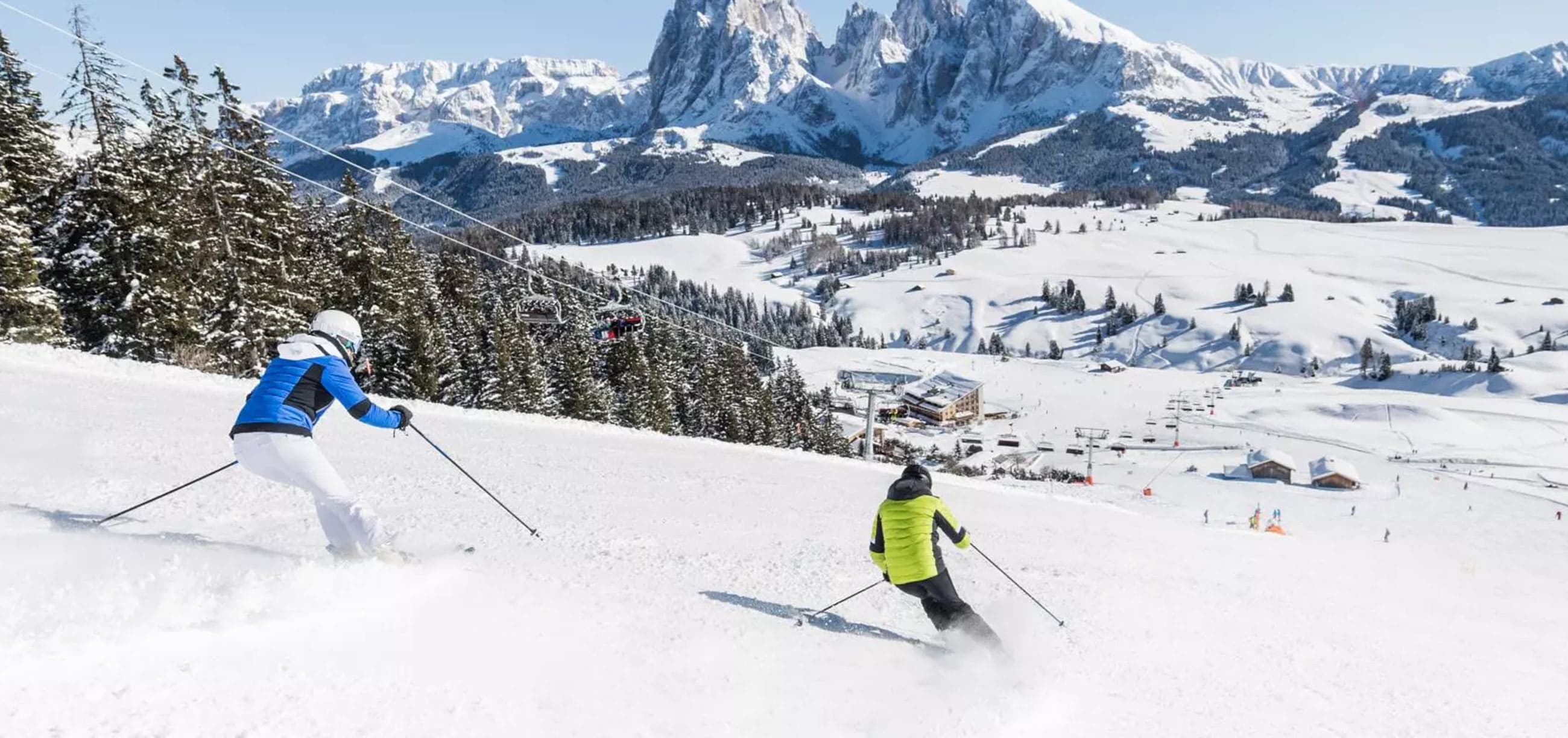 Winterurlaub Skiurlaub Dolomiten Seiser Alm Kastelruth Langlauf Pistengaudi (9)